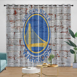 Golden State Warriors Curtains Blackout Window Drapes Room Decoration