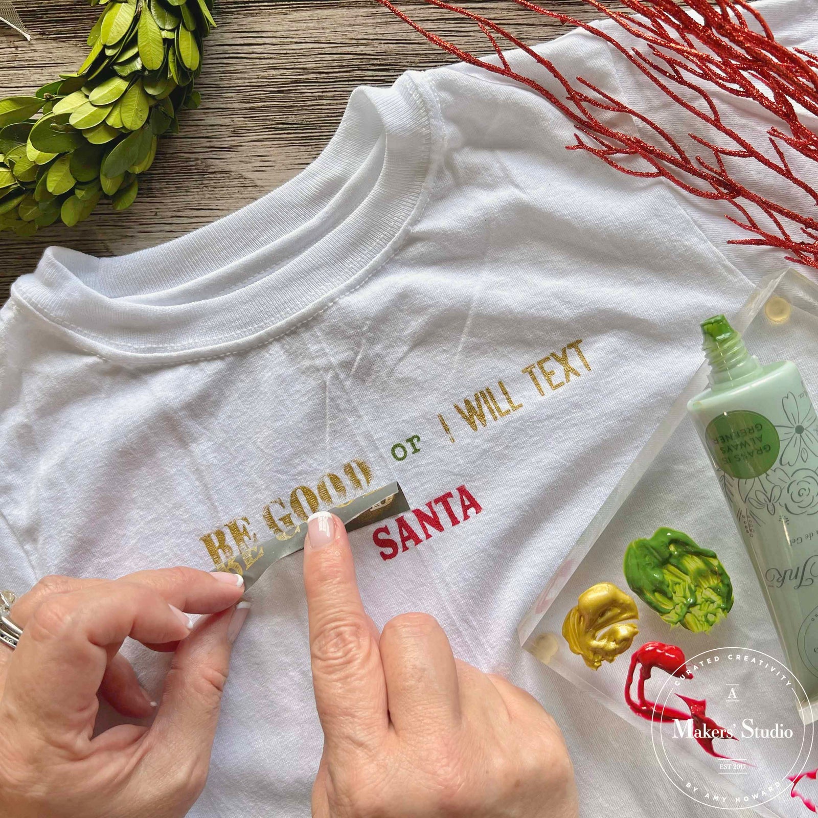 Good Cheer Found Here - Mesh Stencil 8.5x11