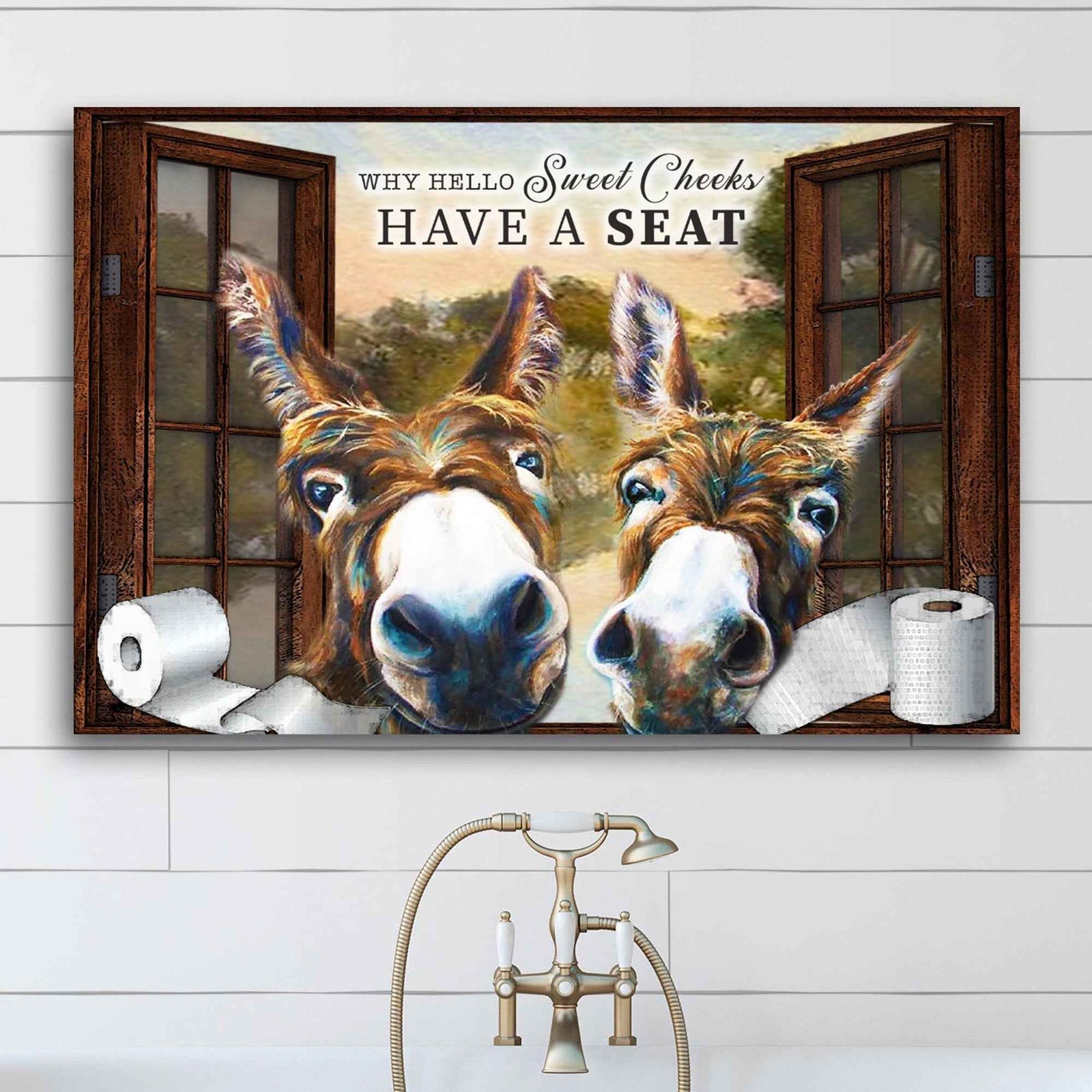 Have A Seat Sweet Cheeks Bathroom Sign