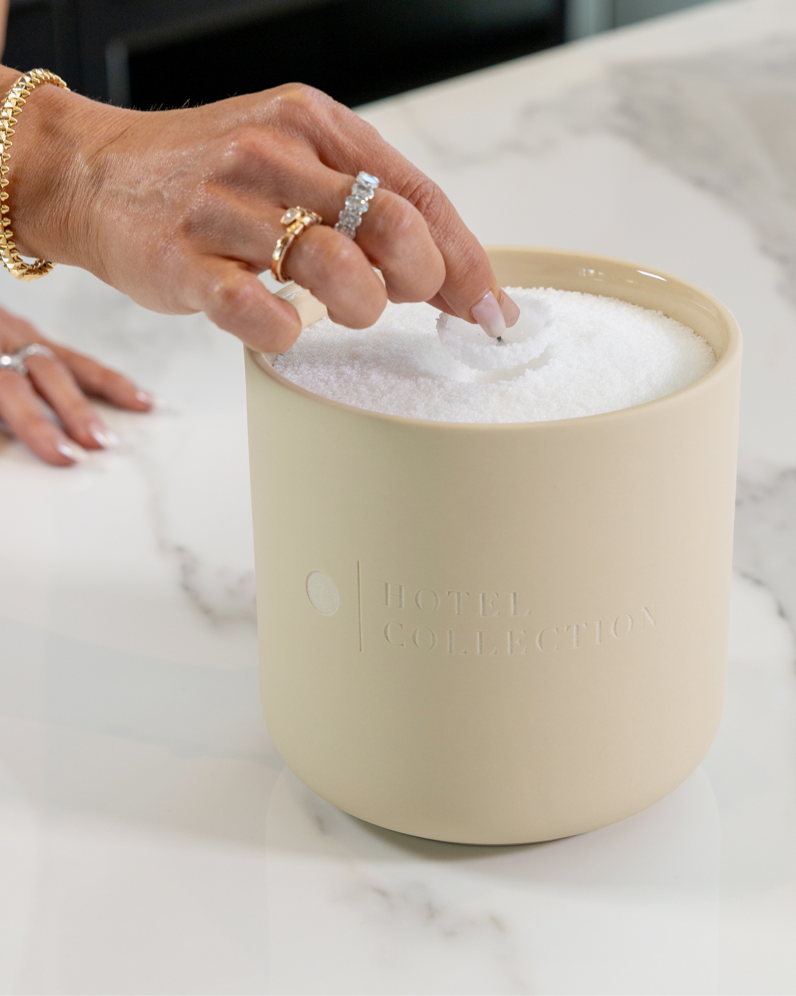 Petite Candle Ceramic Sand Wax Set