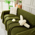 Solid Color Chenille Sofa Throw Blanket, Soft & Plush Decorative Couch Throw Cover