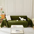 Solid Color Chenille Sofa Throw Blanket, Soft & Plush Decorative Couch Throw Cover
