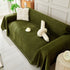 Solid Color Chenille Sofa Throw Blanket, Soft & Plush Decorative Couch Throw Cover