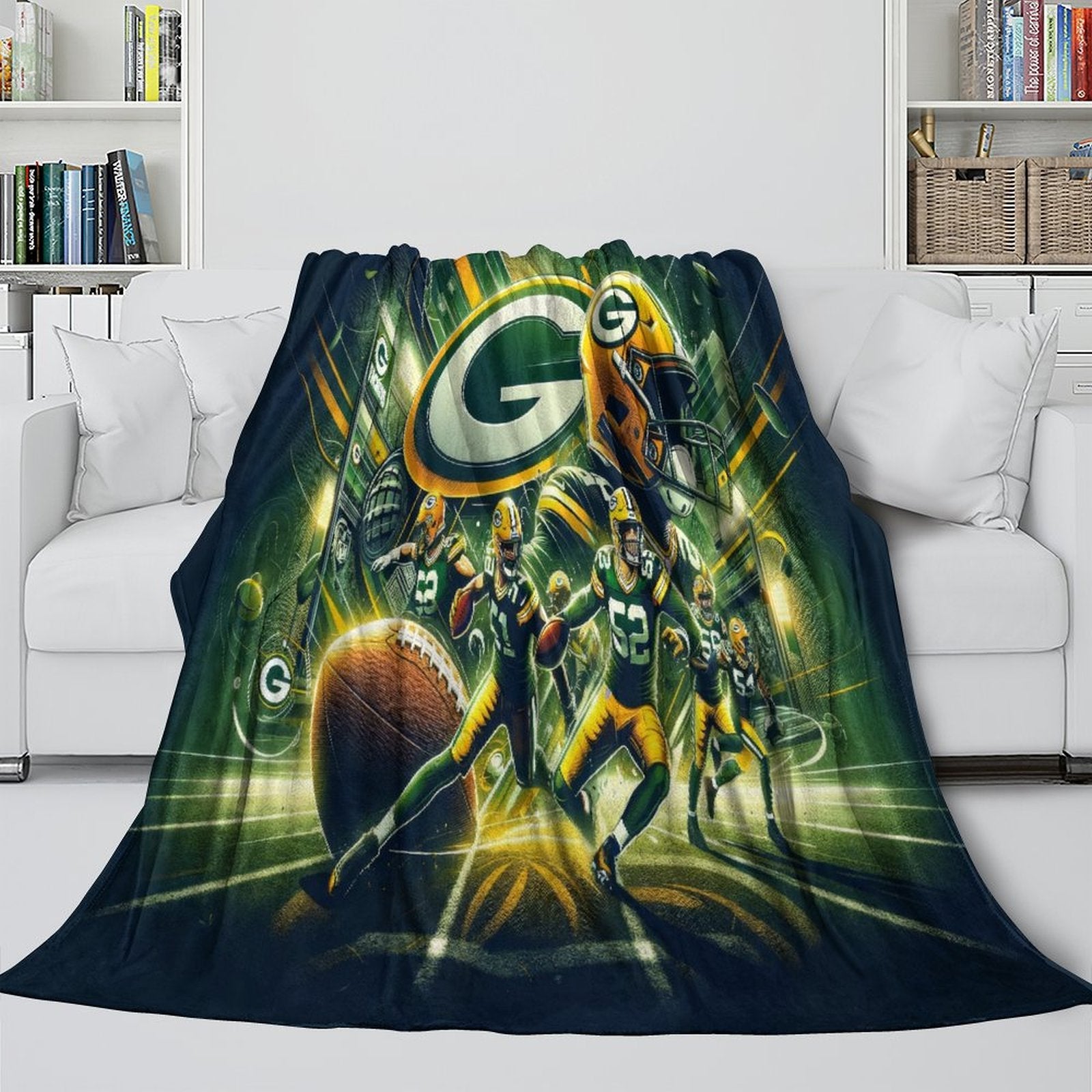 Green Bay Packers Blanket Flannel Fleece Throw Room Decoration