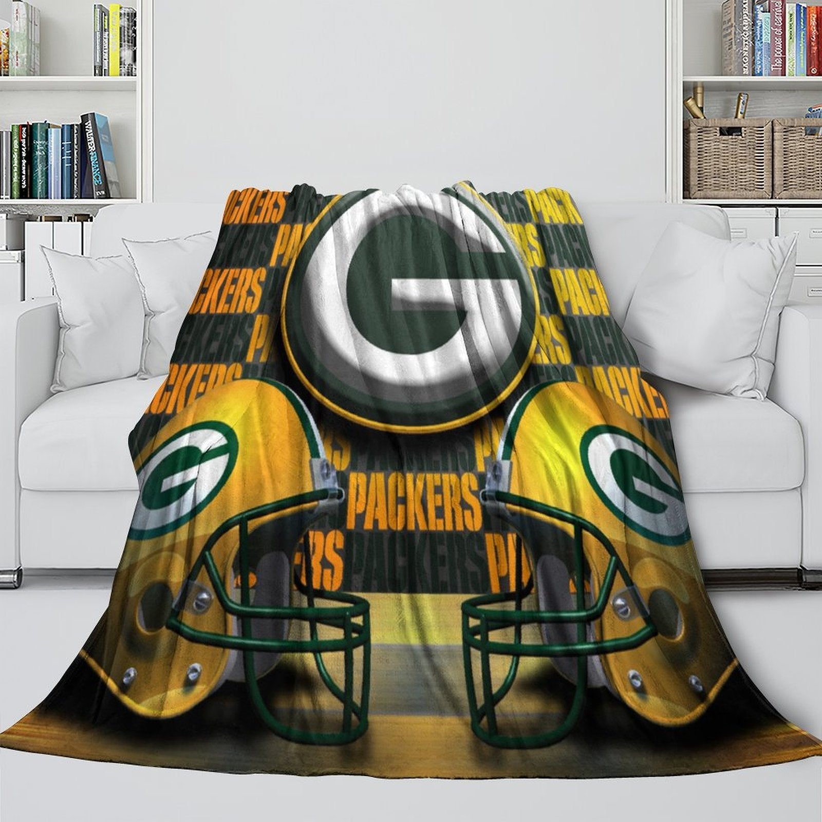 Green Bay Packers Blanket Flannel Fleece Throw Room Decoration