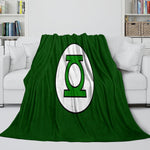 Green Lantern Blanket Flannel Throw Kids Room Decoration