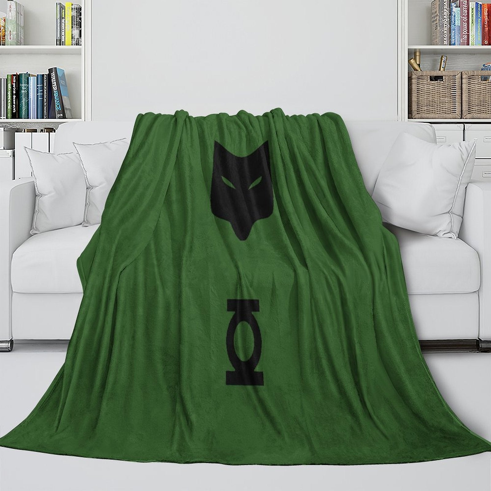 Green Lantern Blanket Flannel Throw Kids Room Decoration