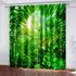 Green Plants Curtains Blackout Window Treatments Drapes for Room Decoration
