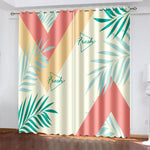 Green Plants Curtains Blackout Window Treatments Drapes for Room Decoration