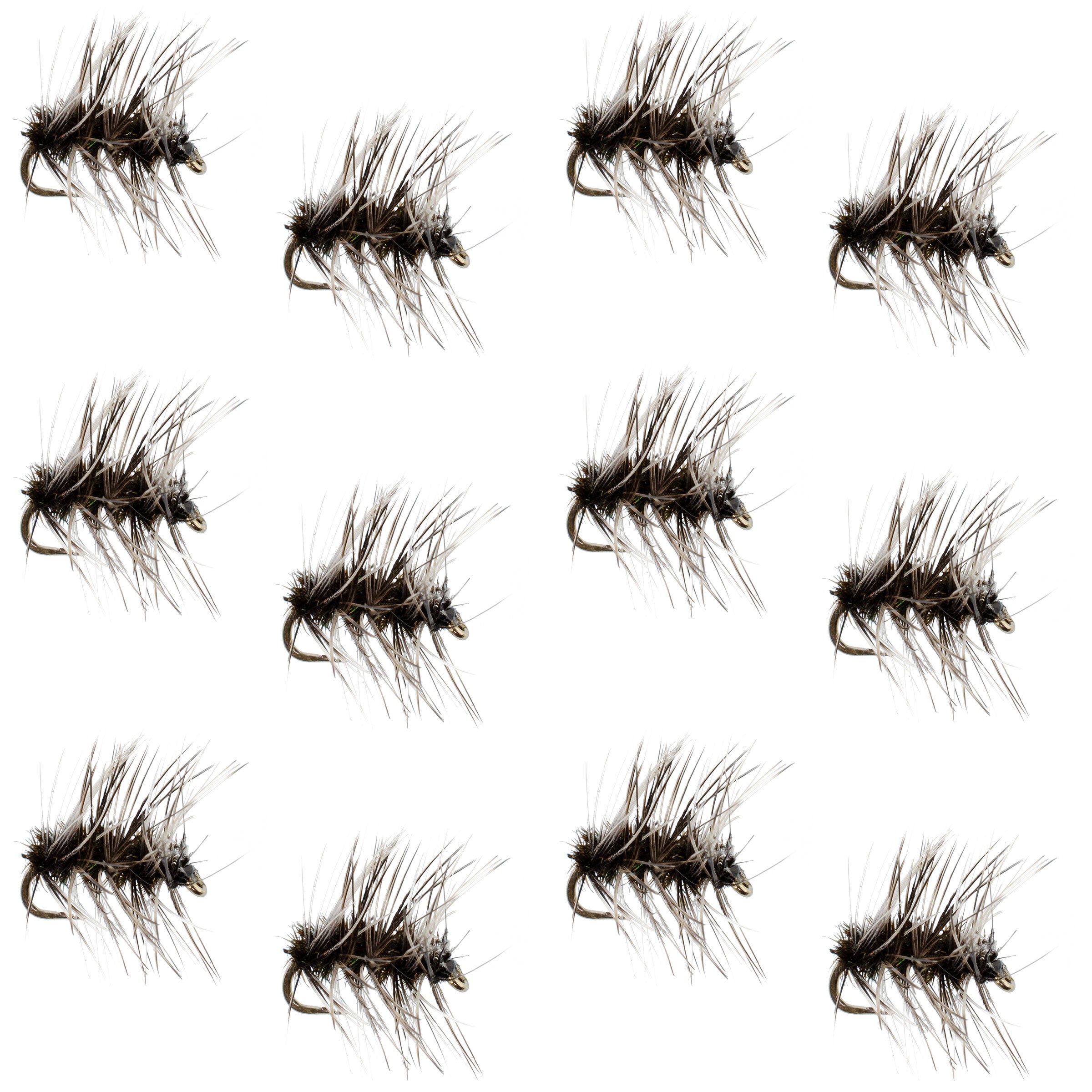 Barbless Griffiths Gnat Midge Trout Dry Fly Fishing Flies - 1 Dozen Flies Size 20