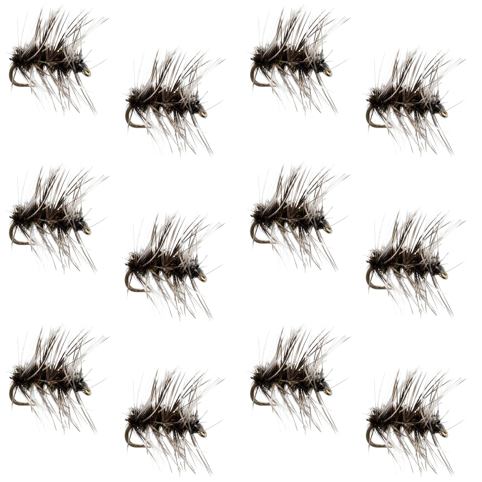 Barbless Griffiths Gnat Midge Trout Dry Fly Fishing Flies - 1 Dozen Flies Size 20