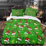 Grinch Duvet Cover Kids Room Bedding Set Without Filler
