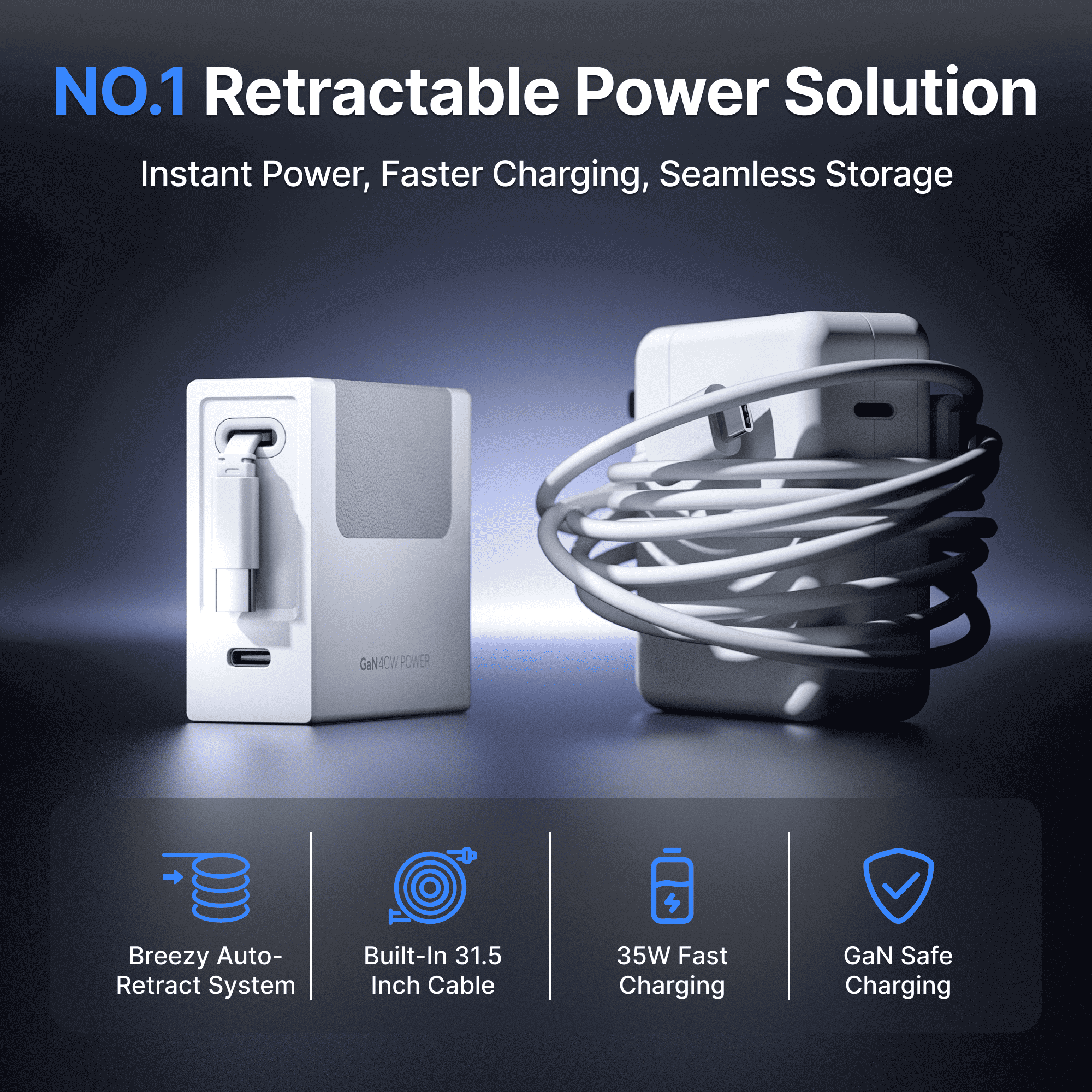 Gitryin Retractable Charger for 3C Devices