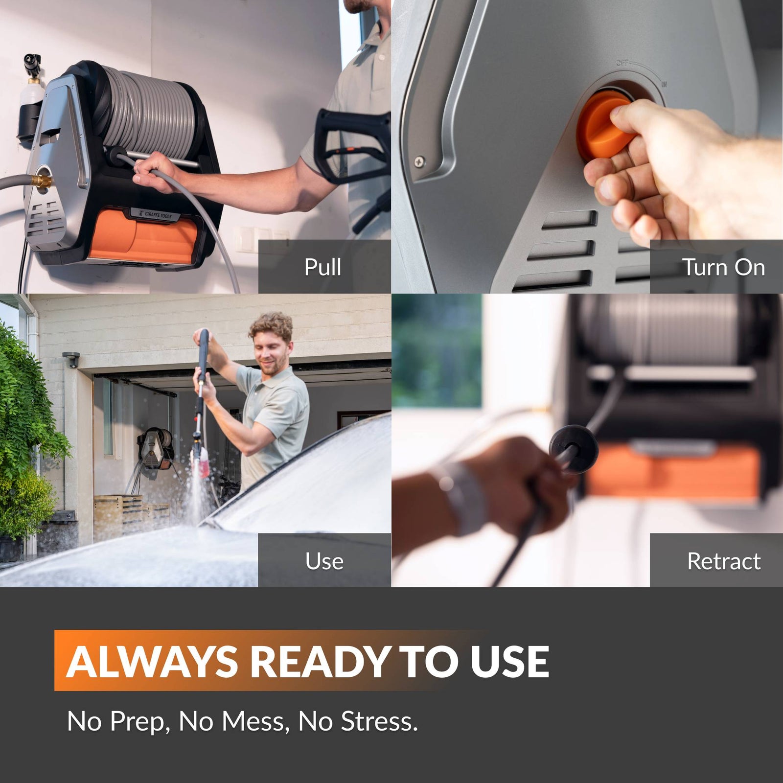 Grandfalls Retractable Pressure Washer PRO