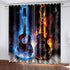 Guitar Curtains Blackout Window Treatments Drapes for Room Decoration