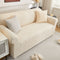 3D Baroque Floral Stretch Sofa Cover Elastic Polar Fleece Couch Slipcover with Straps