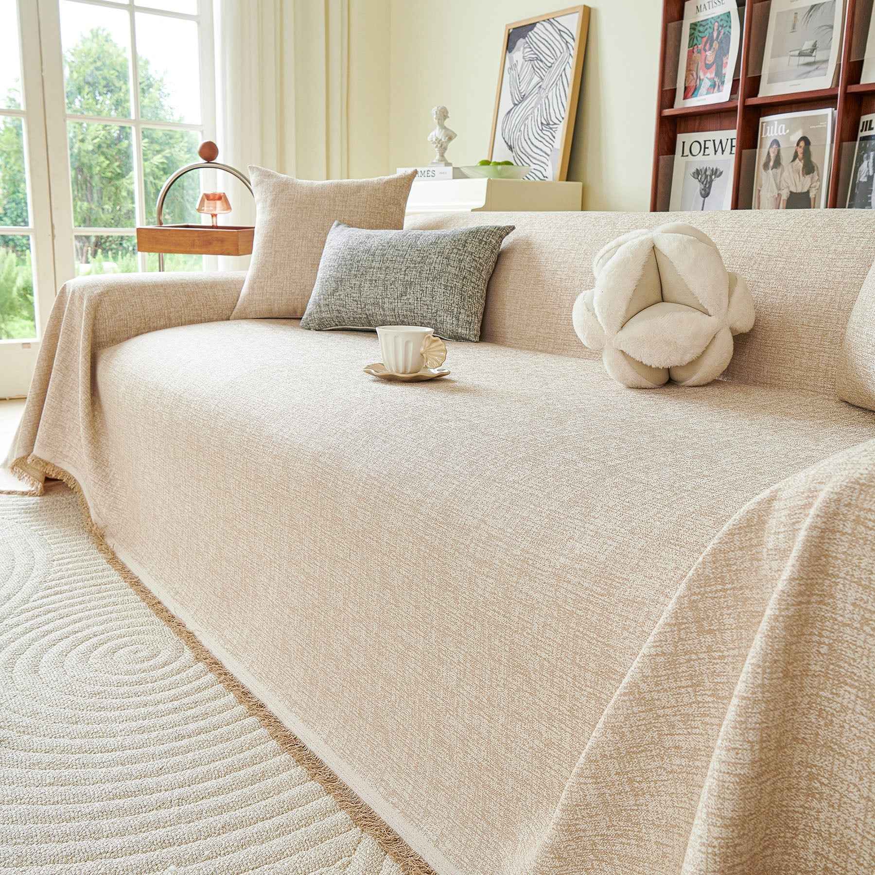 Decorative Furniture Protector Sofa Throw Cover for Loveseat, Sofa & Sectional Couch