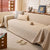 Natural Textured Linen Couch Cover, Breathable & Hypoallergenic Furniture Protector