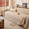 Natural Textured Linen Couch Cover, Breathable & Hypoallergenic Furniture Protector