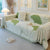 Cozy Couch Throw Blanket with Tassels, Jacquard Leaf Pattern Furniture Protector