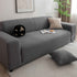 3D Grid Jacquard Sofa Cover, High Stretch Plush Waffle Couch Slipcover with Tie Straps