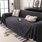 Thick Plush Sofa Cover Throw for Couch, 3D Textured Herringbone Washable Slipcover