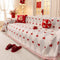 Chinese New Year Sofa Throw Cover Blanket, Decor Festive Red Fu Pattern Couch Cover