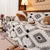Bohemian Tufted Sofa Cover, Soft Sherpa Fleece Throw Blanket with 3D Aztec Geometric