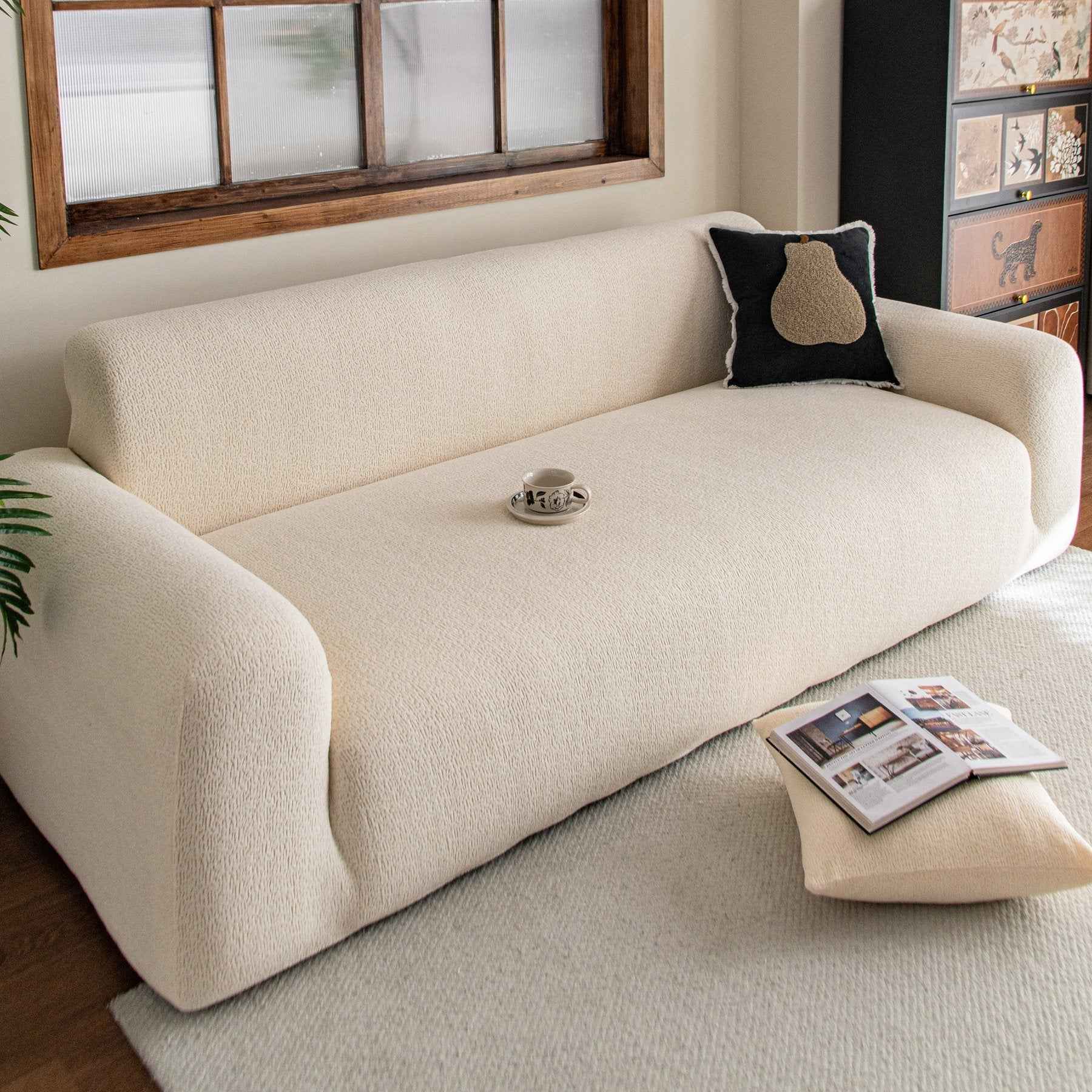High Stretch Sofa Slipcover, Non Slip Couch Sofa Cover Washable Furniture Protector