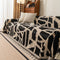 Modern Chenille Bold Abstract Pattern Sofa Cover, Artistic Decorative Furniture Cover