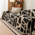 Modern Chenille Bold Abstract Pattern Sofa Cover, Artistic Decorative Furniture Cover