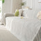 Summer Cooling Ice Silk Sofa Cover, Textured Stripe Soft Breathable Couch Throw Cover