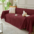 Solid Color Chenille Sofa Throw Blanket, Soft & Plush Decorative Couch Throw Cover