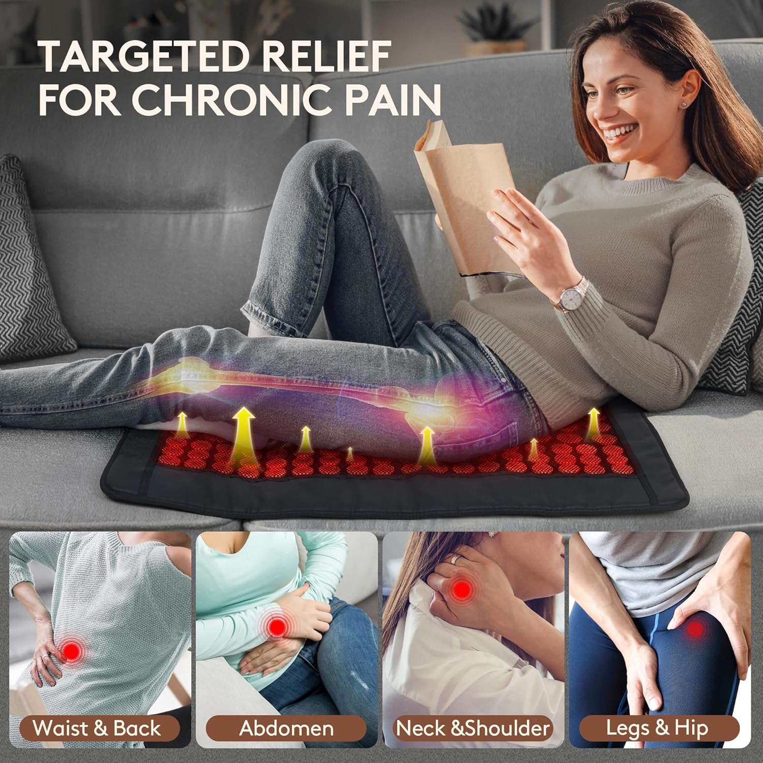 Far Infrared Natural Jade and Tourmaline Heating Pad, 31