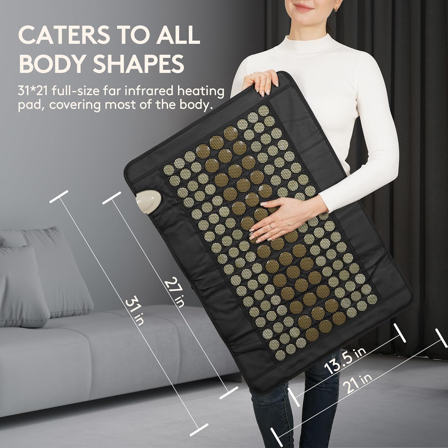 Far Infrared Natural Jade and Tourmaline Heating Pad, 31