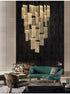12 Lights -Luxury modern LED chandelier for staircase, lobby, living room, stairwell