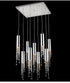 Hanging crystal light fixture for lobby, staircase, loft, stairwell