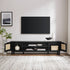 Hamkke Boho 2-Door Faux Rattan TV Stand