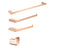 Luxurious 4-Piece Brass Rose Gold Bathroom Hardware Set: Towel Bar, Towel Ring, Toilet Paper Holder, Robe Hook, and Tower Holder - Wall Mounted