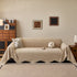 Wavy Wave Pattern Woven Couch Cover with Fringe Tassel, Soft Furniture Cover Protector