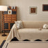 Wavy Wave Pattern Woven Couch Cover with Fringe Tassel, Soft Furniture Cover Protector