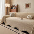 Wavy Wave Pattern Woven Couch Cover with Fringe Tassel, Soft Furniture Cover Protector