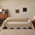 Wavy Wave Pattern Woven Couch Cover with Fringe Tassel, Soft Furniture Cover Protector