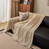 Wavy Wave Pattern Woven Couch Cover with Fringe Tassel, Soft Furniture Cover Protector