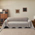 Wavy Wave Pattern Woven Couch Cover with Fringe Tassel, Soft Furniture Cover Protector