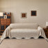 Wavy Wave Pattern Woven Couch Cover with Fringe Tassel, Soft Furniture Cover Protector