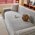 Textured Plaid Couch Throw Cover, Modern Decorative Sectional Furniture Covers