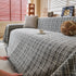 Textured Plaid Couch Throw Cover, Modern Decorative Sectional Furniture Covers