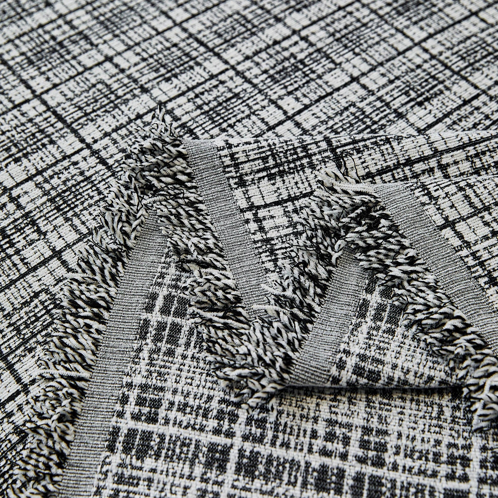Textured Plaid Couch Throw Cover, Modern Decorative Sectional Furniture Covers