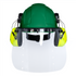 Cap-Style Hard Hat Kit with Lime Mountable Earmuffs and Hi-Transparency Face Shield